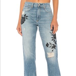 Rag & Bone Marilyn Crop in Ramona Embroidery